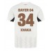 Maillot de foot Bayer Leverkusen Granit Xhaka #34 Extérieur vêtements 2024-25 Manches Courtes